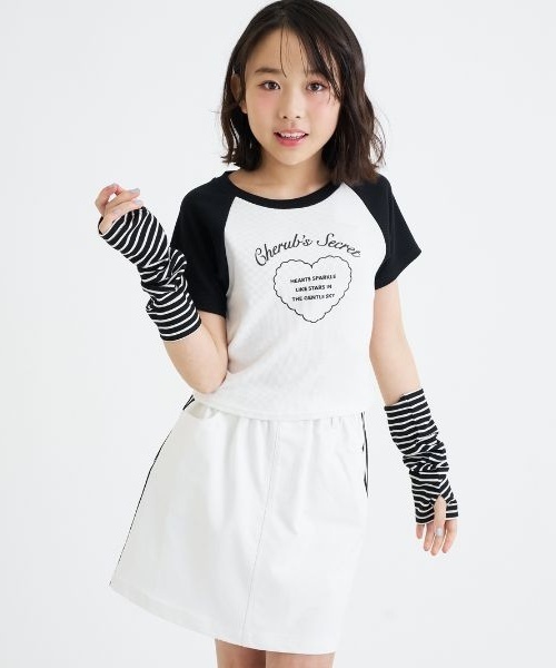 セール】アームウォーマーつき半袖トップス（Tシャツ/カットソー
