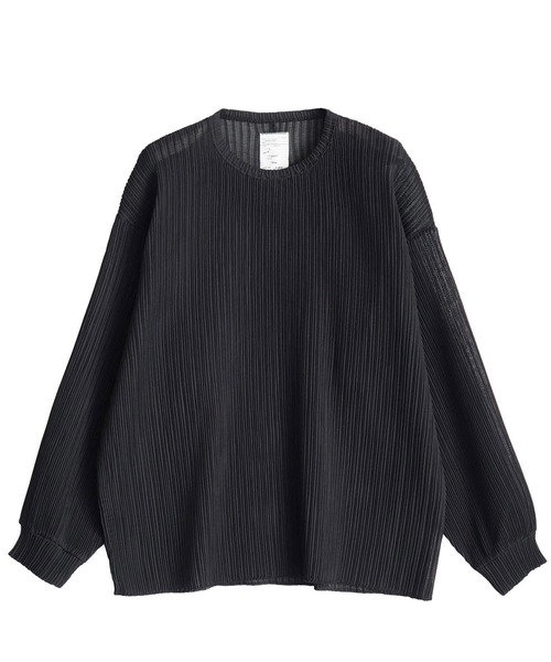 SHAREEF（シャリーフ）の「PLEATS L/S PULLOVER（Tシャツ/カットソー・メンズ・ブラック/グリーン・1/2）」の3枚目の写真