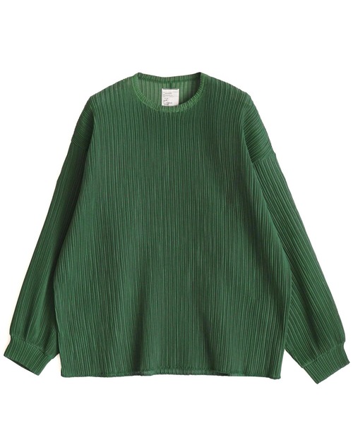 SHAREEF（シャリーフ）の「PLEATS L/S PULLOVER（Tシャツ/カットソー・メンズ・ブラック/グリーン・1/2）」の9枚目の写真