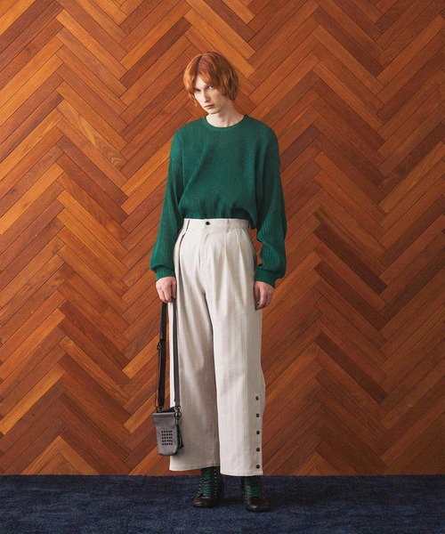 SHAREEF（シャリーフ）の「PLEATS L/S PULLOVER（Tシャツ/カットソー・メンズ・ブラック/グリーン・1/2）」の18枚目の写真