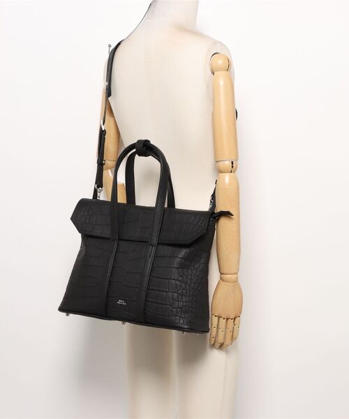 Scrap Book（スクラップブック）の「【M.U.L.】スクエアフラップトートM（トートバッグ・レディース・ブラック・FREE）」の5枚目の写真