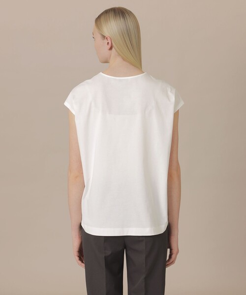 MACKINTOSH LONDON(マッキントッシュ ロンドン)の「【婦人画報4月号掲載】【BIBURY FLOWER】エッチングバイブリーTシャツ(Tシャツ/カットソー・レディース・グリーン/ブルー系その他2/ベージュ・38)」の8枚目の写真
