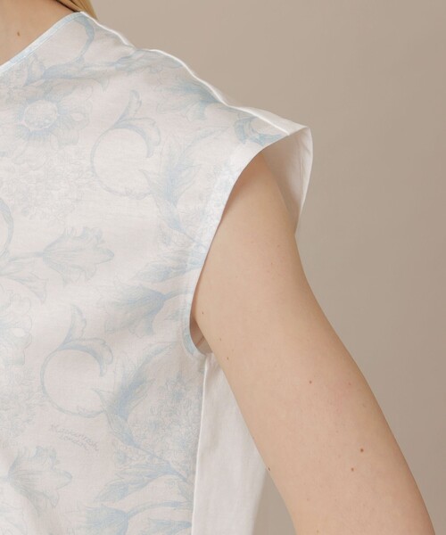 MACKINTOSH LONDON(マッキントッシュ ロンドン)の「【婦人画報4月号掲載】【BIBURY FLOWER】エッチングバイブリーTシャツ(Tシャツ/カットソー・レディース・グリーン/ブルー系その他2/ベージュ・38)」の9枚目の写真