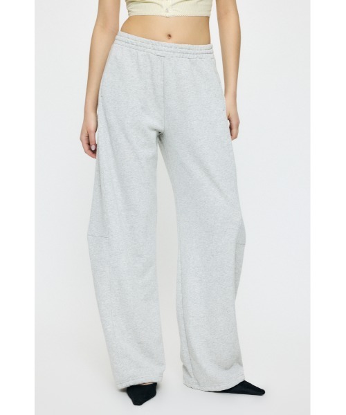 MOUSSY（マウジー）の「【セットアップ対応】【新色：カモフラージュ登場】CURVE LINE SWEAT PANTS / カーブラインスウェットパンツ（スウェットパンツ・レディース・杢グレー/グリーン系その他2・1/2）」の2枚目の写真