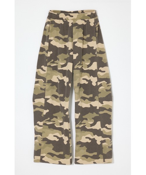 MOUSSY（マウジー）の「【セットアップ対応】【新色：カモフラージュ登場】CURVE LINE SWEAT PANTS / カーブラインスウェットパンツ（スウェットパンツ・レディース・杢グレー/グリーン系その他2・1/2）」の9枚目の写真