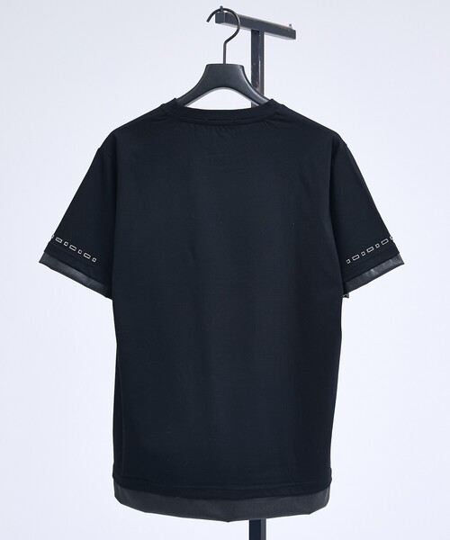 5351 POUR LES HOMMES（ゴーサンゴーイチプールオム）の「レイヤード スタッズ 半袖Tシャツ（Tシャツ/カットソー・メンズ・ブラック/ホワイト・48/46/44/50）」の4枚目の写真
