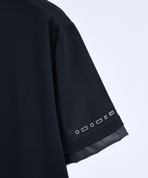 5351 POUR LES HOMMES（ゴーサンゴーイチプールオム）の「レイヤード スタッズ 半袖Tシャツ（Tシャツ/カットソー・メンズ・ブラック/ホワイト・48/46/44/50）」の6枚目の写真