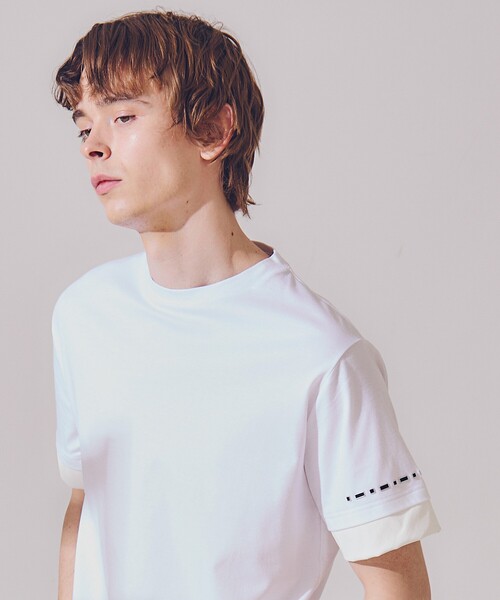 5351 POUR LES HOMMES（ゴーサンゴーイチプールオム）の「レイヤード スタッズ 半袖Tシャツ（Tシャツ/カットソー・メンズ・ブラック/ホワイト・48/46/44/50）」の13枚目の写真