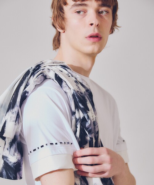 5351 POUR LES HOMMES（ゴーサンゴーイチプールオム）の「レイヤード スタッズ 半袖Tシャツ（Tシャツ/カットソー・メンズ・ブラック/ホワイト・48/46/44/50）」の15枚目の写真