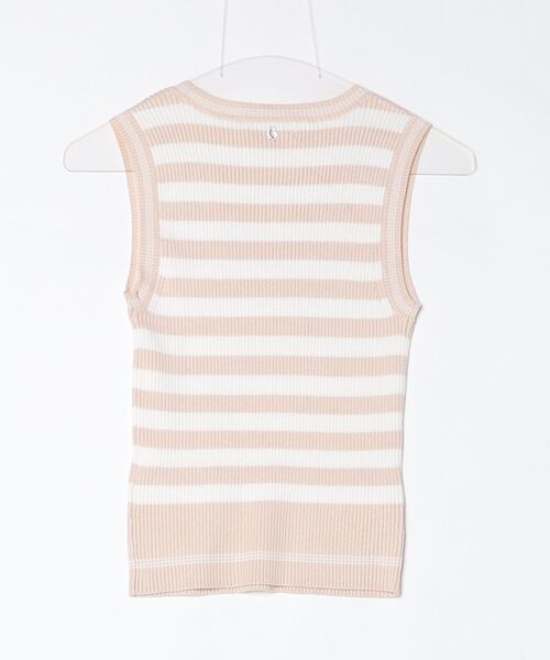 Guess(ゲス)の「MARTI Stripe Rib Tank タンクトップ(タンクトップ・レディース・ベージュ・X-SMALL/SMALL/MEDIUM/LARGE)」の2枚目の写真