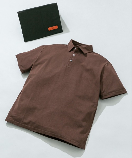 URBAN RESEARCH ROSSO MEN（アーバンリサーチロッソメン）の「『XLサイズあり』ハイパフォーマンス鹿の子ポロシャツ（ポロシャツ・メンズ・ネイビー/ホワイト/ブラウン/グレー/ブルー/ライトブルー/カーキ/ブラック・X-LARGE/LARGE/MEDIUM/SMALL）」の4枚目の写真