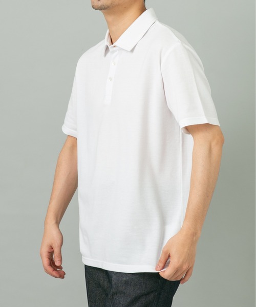 URBAN RESEARCH ROSSO MEN（アーバンリサーチロッソメン）の「『XLサイズあり』ハイパフォーマンス鹿の子ポロシャツ（ポロシャツ・メンズ・ネイビー/ホワイト/ブラウン/グレー/ブルー/ライトブルー/カーキ/ブラック・X-LARGE/LARGE/MEDIUM/SMALL）」の9枚目の写真