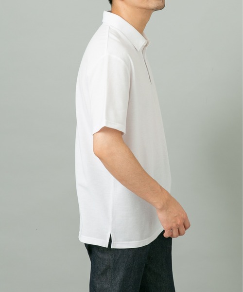 URBAN RESEARCH ROSSO MEN（アーバンリサーチロッソメン）の「『XLサイズあり』ハイパフォーマンス鹿の子ポロシャツ（ポロシャツ・メンズ・ネイビー/ホワイト/ブラウン/グレー/ブルー/ライトブルー/カーキ/ブラック・X-LARGE/LARGE/MEDIUM/SMALL）」の11枚目の写真