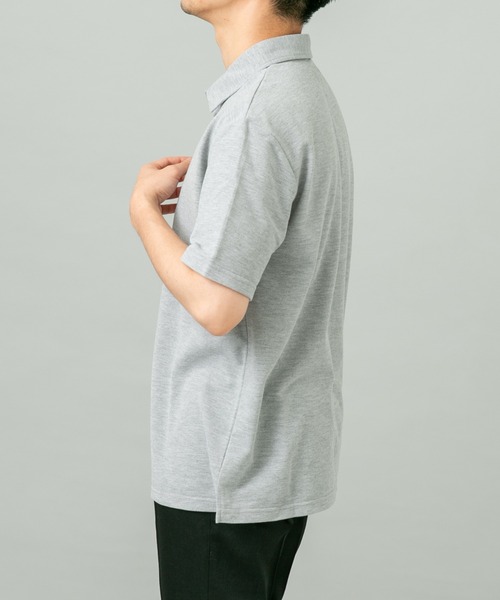 URBAN RESEARCH ROSSO MEN（アーバンリサーチロッソメン）の「『XLサイズあり』ハイパフォーマンス鹿の子ポロシャツ（ポロシャツ・メンズ・ネイビー/ホワイト/ブラウン/グレー/ブルー/ライトブルー/カーキ/ブラック・X-LARGE/LARGE/MEDIUM/SMALL）」の18枚目の写真