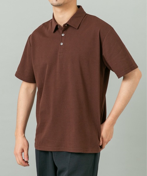 URBAN RESEARCH ROSSO MEN（アーバンリサーチロッソメン）の「『XLサイズあり』ハイパフォーマンス鹿の子ポロシャツ（ポロシャツ・メンズ・ネイビー/ホワイト/ブラウン/グレー/ブルー/ライトブルー/カーキ/ブラック・X-LARGE/LARGE/MEDIUM/SMALL）」の21枚目の写真