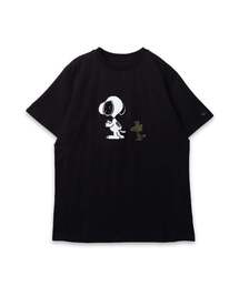 TRANSITION（トランジション）の「【1PIU1UGUALE3】 1PIU1UGUALE3 RELAX × SNOOPY&WOODSTOCK ラインストーンクルーネックTシャツ（Tシャツ/カットソー）」