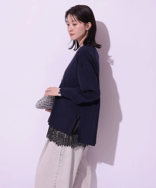 Arpege story(アルページュストーリー)の「裾レースサテンタンク(シャツ/ブラウス・レディース・ブラック/ホワイト・1/2)」の16枚目の写真