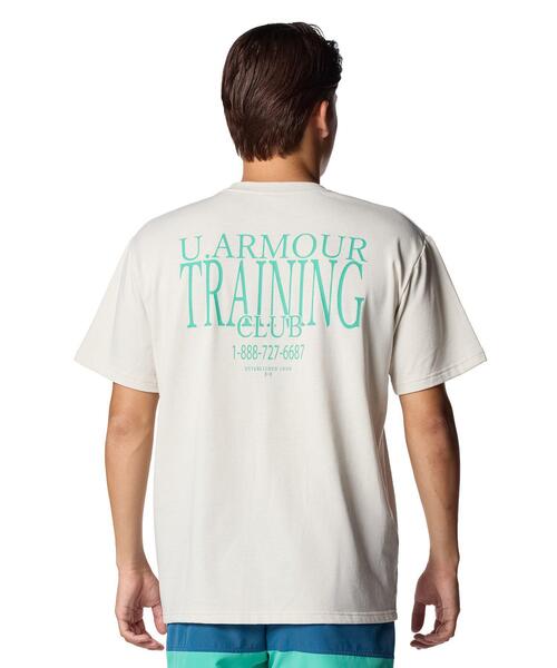 UNDER ARMOUR(アンダーアーマー)の「UAヘビーウエイト パッチ ショートスリーブ Tシャツ(ライフスタイル/メンズ)(Tシャツ/カットソー・メンズ・オフホワイト・3XL/M/S/L/XL/2XL)」の4枚目の写真
