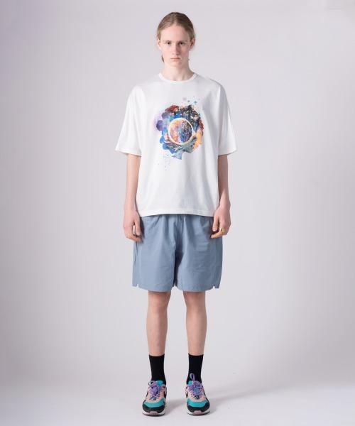 rehacer（レアセル）の「rehacer : × everglouu Abstract Bloom CS / エバーグロー ドルマンオーバー カットソー（Tシャツ/カットソー・メンズ・ホワイト/ブラック・LARGE/MEDIUM/SMALL）」の7枚目の写真