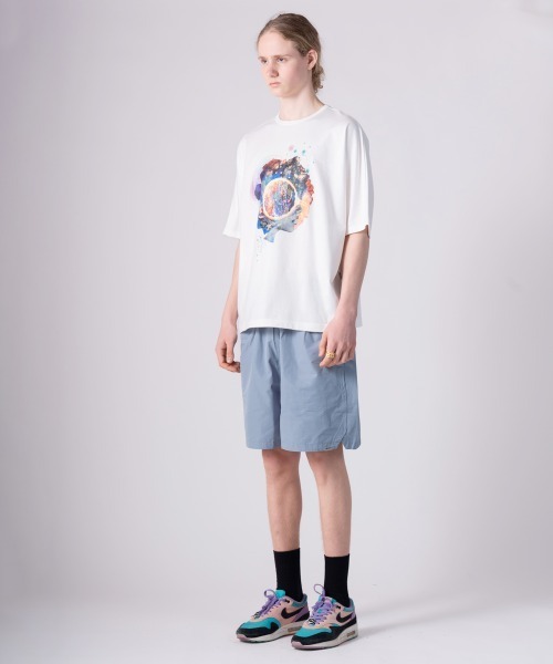 rehacer（レアセル）の「rehacer : × everglouu Abstract Bloom CS / エバーグロー ドルマンオーバー カットソー（Tシャツ/カットソー・メンズ・ホワイト/ブラック・LARGE/MEDIUM/SMALL）」の8枚目の写真