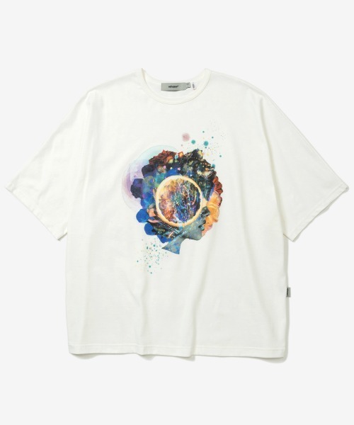 rehacer（レアセル）の「rehacer : × everglouu Abstract Bloom CS / エバーグロー ドルマンオーバー カットソー（Tシャツ/カットソー・メンズ・ホワイト/ブラック・LARGE/MEDIUM/SMALL）」の17枚目の写真