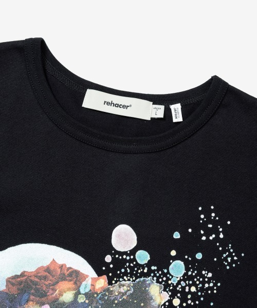 rehacer（レアセル）の「rehacer : × everglouu Abstract Bloom CS / エバーグロー ドルマンオーバー カットソー（Tシャツ/カットソー・メンズ・ホワイト/ブラック・LARGE/MEDIUM/SMALL）」の20枚目の写真