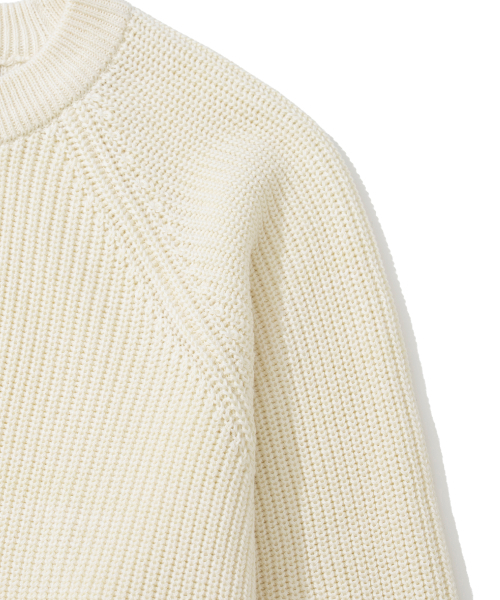 KNITTED(ニッティド)の「コットンワッフルラウンドニット CREME(ニット/セーター・レディース・その他・M/L/XL)」の4枚目の写真