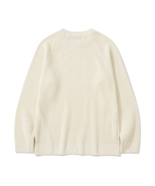 KNITTED(ニッティド)の「コットンワッフルラウンドニット CREME(ニット/セーター・レディース・その他・M/L/XL)」の7枚目の写真