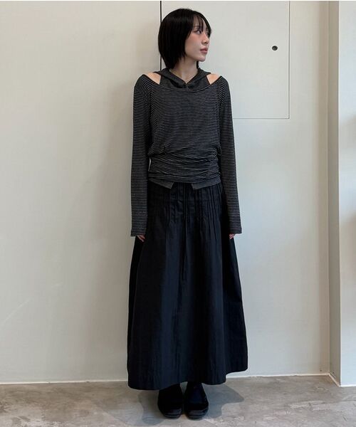 DIAGONAL(ダイアゴナル)の「HALTER HOODIE KNIT VEST (dark grey)(ベスト・レディース・その他・FREE)」の2枚目の写真
