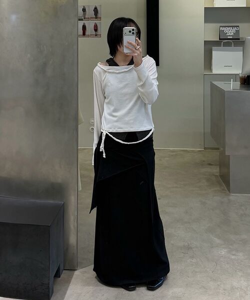 DIAGONAL(ダイアゴナル)の「HALTER HOODIE KNIT VEST (dark grey)(ベスト・レディース・その他・FREE)」の4枚目の写真