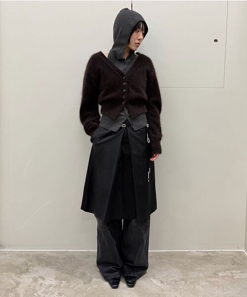 DIAGONAL(ダイアゴナル)の「HALTER HOODIE KNIT VEST (dark grey)(ベスト・レディース・その他・FREE)」の5枚目の写真