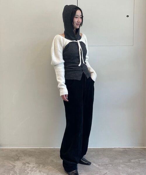 DIAGONAL(ダイアゴナル)の「HALTER HOODIE KNIT VEST (dark grey)(ベスト・レディース・その他・FREE)」の7枚目の写真