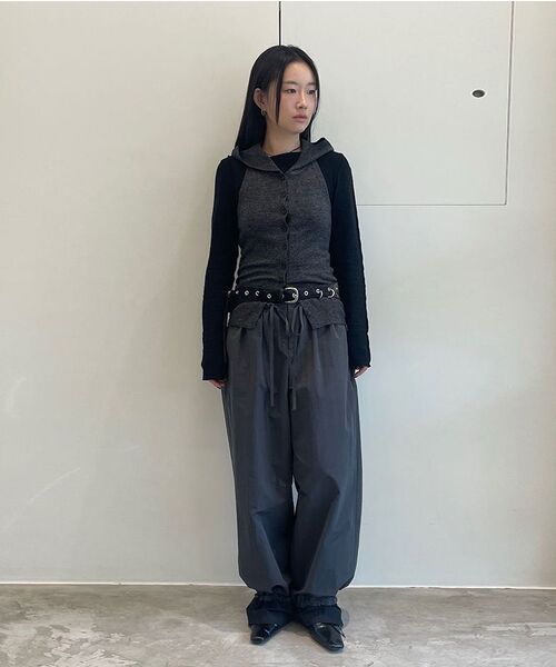 DIAGONAL(ダイアゴナル)の「HALTER HOODIE KNIT VEST (dark grey)(ベスト・レディース・その他・FREE)」の13枚目の写真