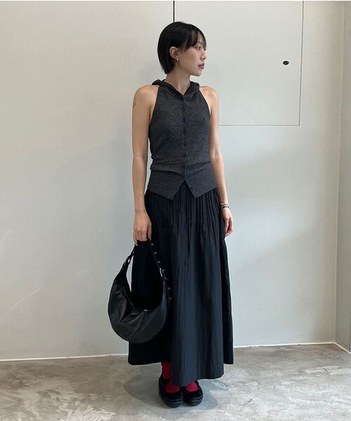 DIAGONAL(ダイアゴナル)の「HALTER HOODIE KNIT VEST (dark grey)(ベスト・レディース・その他・FREE)」の14枚目の写真