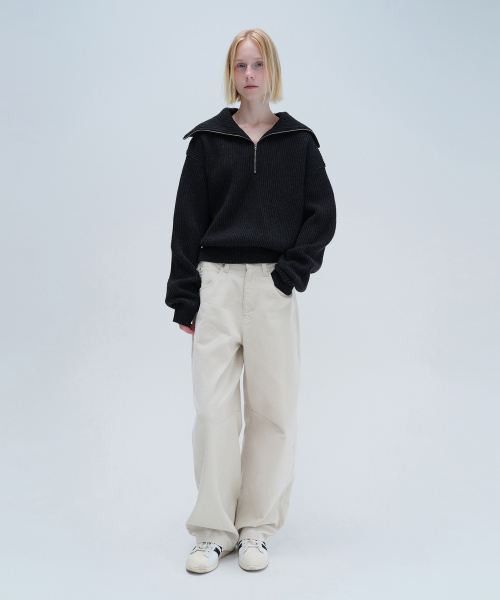 DIAGONAL(ダイアゴナル)の「SAILOR HALF ZIP UP KNIT (charcoal)(ニット/セーター・レディース・その他・FREE)」の5枚目の写真