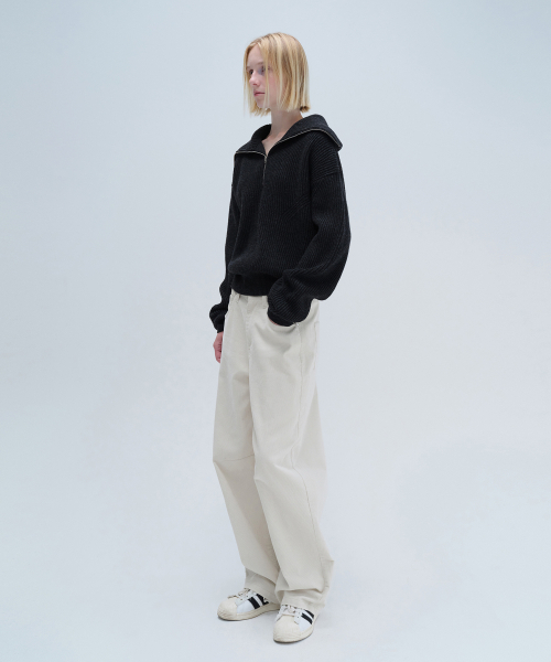 DIAGONAL(ダイアゴナル)の「SAILOR HALF ZIP UP KNIT (charcoal)(ニット/セーター・レディース・その他・FREE)」の6枚目の写真