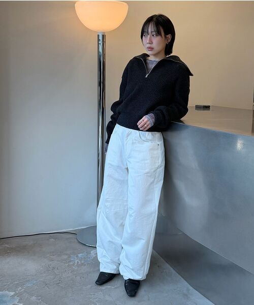 DIAGONAL(ダイアゴナル)の「SAILOR HALF ZIP UP KNIT (charcoal)(ニット/セーター・レディース・その他・FREE)」の8枚目の写真