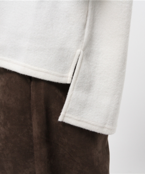 Shelly island（シェリーアイランド）の「【Shelly island】 Vネック脇スリットプルオーバー（Tシャツ/カットソー・レディース・ホワイト/グレー/パープル・FREE）」の9枚目の写真