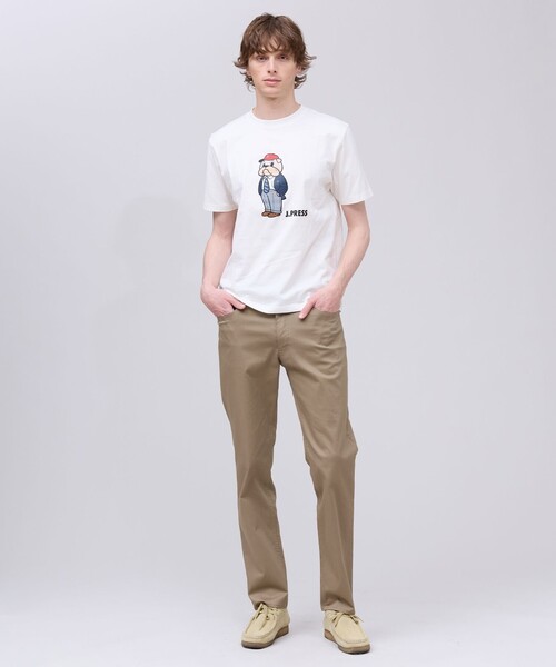 J.PRESS（ジェイプレス）の「一枚でもインナーでも【BULLDOG BOY】プリント Tシャツ（Tシャツ/カットソー・メンズ・サックスブルー系/ホワイト系/ネイビー系・MEDIUM/LARGE/X-LARGE/SMALL）」の6枚目の写真