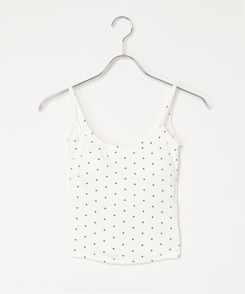 VENCEEXCHANGE(ヴァンスエクスチェンジ)の「バックオープンドットブラトップ(キャミソール・レディース・ホワイト/ブラック/グレー・FREE)」の1枚目の写真