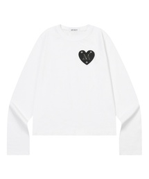 エリアメタルロゴハートパッチロングスリーブTシャツ(2カラー)