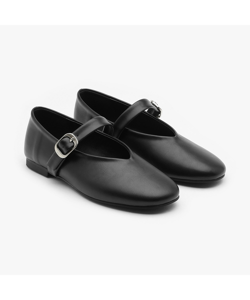 EPURE(エピュレ)の「NODS Buckle Maryjane (3color)(バレエシューズ・レディース・ブラック/アイボリー/ブラウン・23cm/22.5cm/24cm/25.5cm)」の3枚目の写真