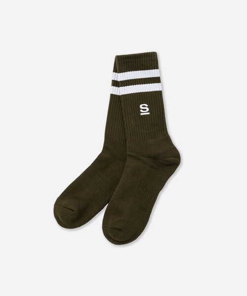 Saturdays NYC(サタデーズ ニューヨークシティ )の「S Logo Socks(ソックス/靴下・メンズ・ホワイト/オリーブ/ネイビー・FREE)」の3枚目の写真
