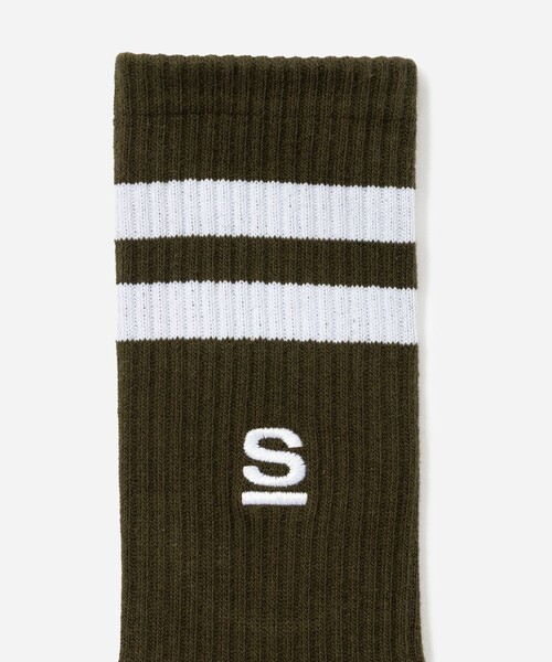 Saturdays NYC(サタデーズ ニューヨークシティ )の「S Logo Socks(ソックス/靴下・メンズ・ホワイト/オリーブ/ネイビー・FREE)」の8枚目の写真