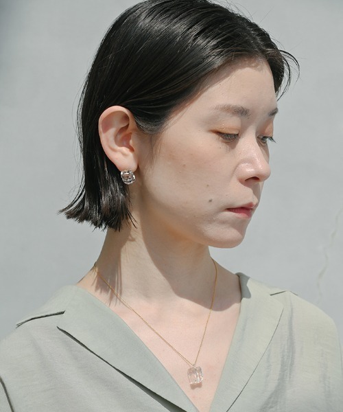 HARIO Lampwork Factory(ハリオランプワークファクトリー)の「ピアス グレイシア(ピアス(両耳用)・レディース・クリア・FREE)」の3枚目の写真