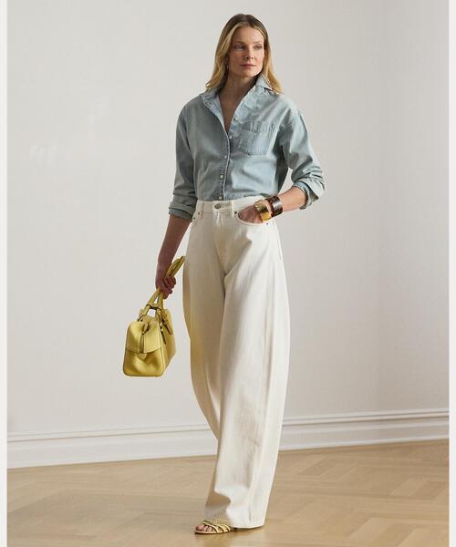 LAUREN RALPH LAUREN(ローレン ラルフ ローレン)の「リラックス フィット デニム シャツ(シャツ/ブラウス・レディース・ブルー・XS/S/M)」の7枚目の写真