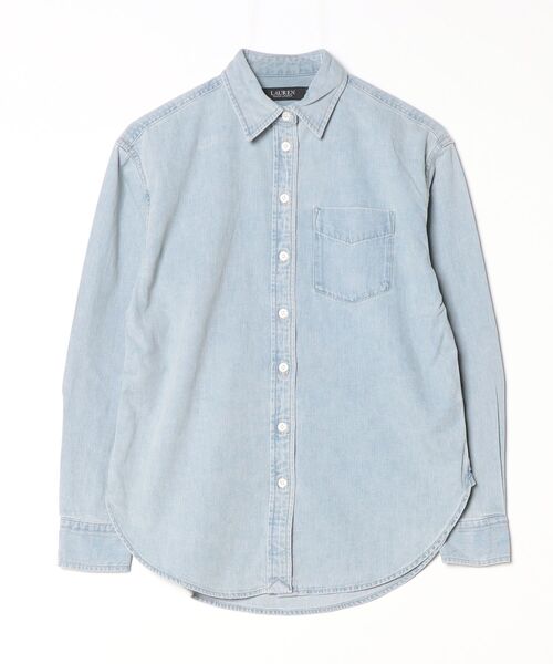 LAUREN RALPH LAUREN(ローレン ラルフ ローレン)の「リラックス フィット デニム シャツ(シャツ/ブラウス・レディース・ブルー・XS/S/M)」の3枚目の写真