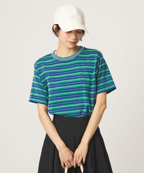 RYE TENDER(ライテンダー)の「<RYE TENDER>ボーダー ニット Tシャツ(ニット/セーター・レディース・コバルトブルー/ベージュ・FREE)」の2枚目の写真