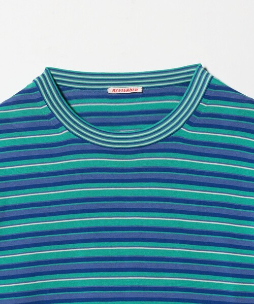 RYE TENDER(ライテンダー)の「<RYE TENDER>ボーダー ニット Tシャツ(ニット/セーター・レディース・コバルトブルー/ベージュ・FREE)」の4枚目の写真