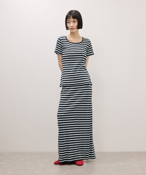 ADAM ET ROPE'(アダムエロペ)の「【Miller for ADAM ET ROPE'】別注 Skirt(スカート・レディース・ブルー/キナリ・FREE)」の4枚目の写真